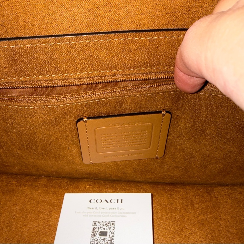 Coach Black Croc-Embossed Crossbody Bag - Picture 10 of 14